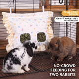 Load image into Gallery viewer, Premium Waterproof Hanging Rabbit Hay Feeder Bag with Magnetic Closure – Dual-Hole Design