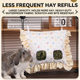 Load image into Gallery viewer, Premium Waterproof Hanging Rabbit Hay Feeder Bag with Magnetic Closure – Dual-Hole Design