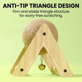 Load image into Gallery viewer, Anti-tip triangle wooden frame structure for stable and worry-free rabbit digging and scratching play.