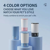 Load image into Gallery viewer, Four color choices of automatic pet paw cleaners for rabbits and small pets including blue, pink, white, and black.