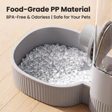 Load image into Gallery viewer, Safe food-grade PP resin pellets demonstrating the BPA-free, odorless, and chew-durable construction of the rabbit food and water dispenser.