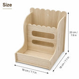 Load image into Gallery viewer, Compact wooden rabbit hay feeder measuring 7.1 x 7.1 x 7.9 inches for cages and hutches