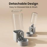 Load image into Gallery viewer, Detachable components of the rabbit gravity waterer and dry food feeder, highlighting the easy-to-disassemble and washable parts for clean pet care.