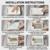 Load image into Gallery viewer, Step by step installation instructions for our mess free, easy to clean rabbit litter box system