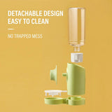 Load image into Gallery viewer, An exploded view diagram showing the detachable parts of the green automatic rabbit waterer for easy cleaning and maintenance.