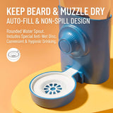 Load image into Gallery viewer, Close-up detailing the non-spill water spout and anti-wet muzzle disc design of the automatic rabbit water dispenser.