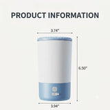 Load image into Gallery viewer, Size dimensions of the portable electric bunny paw washer cup measuring 6.5 inches high and 3.94 inches wide.