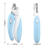Load image into Gallery viewer, Product dimensions of the ergonomic small pet nail clipper, measuring 5.24 inches long by 1.97 inches wide, ideal for dwarf rabbits and small animals.