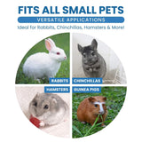 Load image into Gallery viewer, Versatile small animal applications for the hanging grass pellet feeder, showing it is ideal for rabbits, chinchillas, hamsters, and guinea pigs.